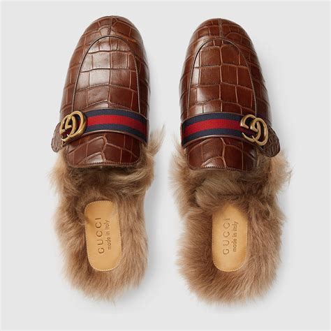 men slippers gucci|gucci crocodile slippers.